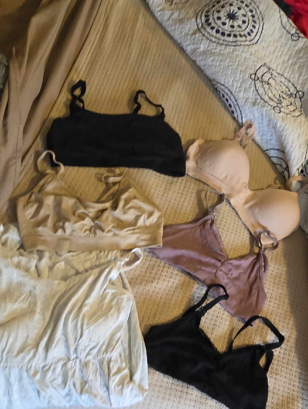 Joyspun Maternity, NURSING BRALETTE and Bra LOT- Black, Nude, Cream, Mauve